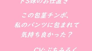 【音声作品】ドS妹に言葉責めされながら屈辱のお仕置きフェラチオをされる。